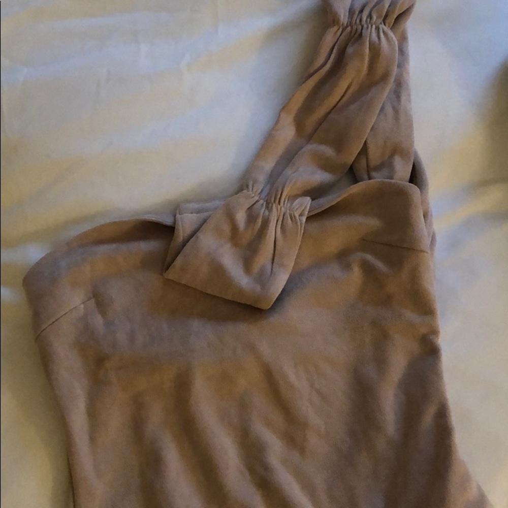 Missguided New Blush Suede Bodysuit
